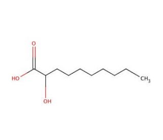 (±)-2-Hydroxydecanoic acid (CAS 5393-81-7) - chemical structure image