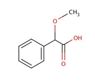 (&plusmn;)-&alpha;-Methoxyphenylacetic acid (CAS 7021-09-2) - chemical structure image
