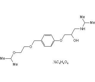(&plusmn;)-Bisoprolol hemifumarate (CAS 104344-23-2) - chemical structure image