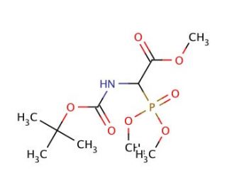 (&plusmn;)-Boc-&alpha;-phosphonoglycine trimethyl ester (CAS 89524-98-1) - chemical structure image