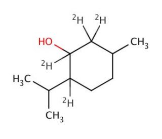 (&plusmn;) Menthol-d4 (CAS 89-78-1 (unlabeled)) - chemical structure image
