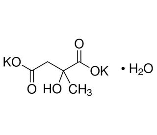 (&plusmn;)-Potassium citramalate monohydrate (CAS 1030365-02-6) - chemical structure image