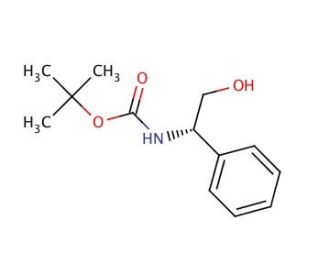 (&plus;)-N-Boc-L-&alpha;-phenylglycinol (CAS 117049-14-6) - chemical structure image