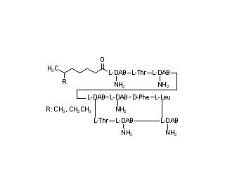 Polymyxin B Sulfate (CAS 1405-20-5) - chemical structure image