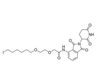Pomalidomide-PEG2-butyl iodide (CAS 1835705-72-0) - chemical structure image