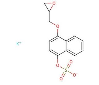Potassium 1-(2,3-Epoxypropoxy)-4-naphthol Sulfate (CAS 95648-12-7) - chemical structure image