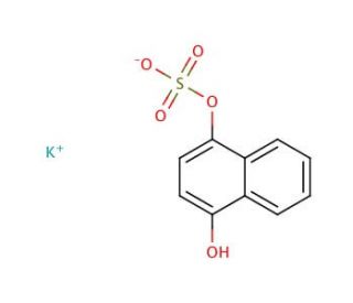 Potassium 1-Hydroxy-4-naphthol Sulfate (CAS 95648-10-5) - chemical structure image