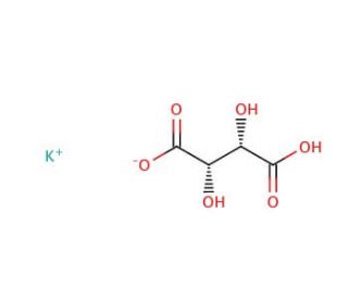 Potassium D-tartrate monobasic (CAS 57341-16-9) - chemical structure image