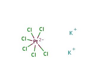 Potassium hexachloroplatinate(IV) (CAS 16921-30-5) - chemical structure image