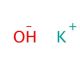 Potassium hydroxide solution (CAS 1310-58-3) - chemical structure image