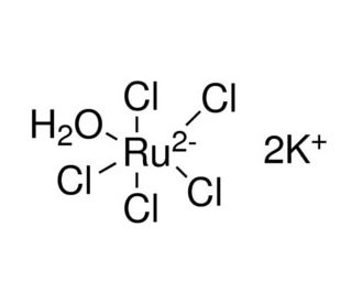 Potassium pentachlororuthenate(III) hydrate, Ru 25.4% min (CAS 14404-33-2) - chemical structure image