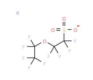 Potassium perfluoro(2-ethoxyethane)sulphonate (CAS 117205-07-9) - chemical structure image