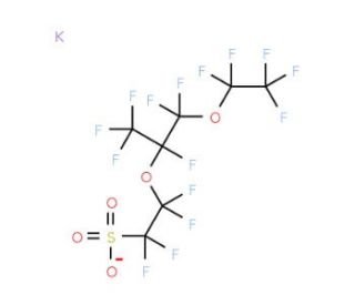 Potassium perfluoro(4-methyl-3,6-dioxooctane)sulphonate - chemical structure image