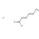 Potassium sorbate (CAS 24634-61-5) - chemical structure image