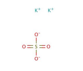 Potassium sulfate (CAS 7778-80-5) - chemical structure image