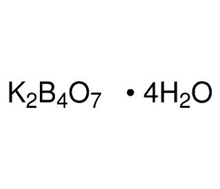 Potassium tetraborate tetrahydrate (CAS 12045-78-2) - chemical structure image