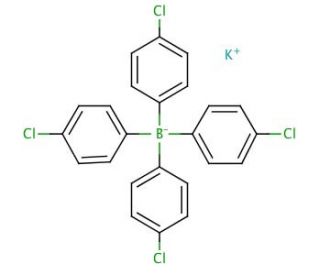 Potassium tetrakis(4-chlorophenyl)borate (CAS 14680-77-4) - chemical structure image