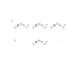 Potassium tetranitroplatinate(II), Pt 42.6% min (CAS 13815-39-9) - chemical structure image