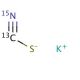 Potassium thiocyanate-13C,15N (CAS 143673-61-4) - chemical structure image