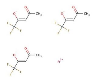 Praesodymium trifluoroacetylacetonate (CAS 59991-56-9) - chemical structure image