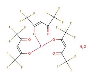 Praseodymium(III) hexafluoroacetylacetonate hydrate (CAS 307531-71-1) - chemical structure image