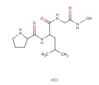 Pro-Leu-Gly hydroxamate hydrochloride (CAS 120928-08-7) - chemical structure image
