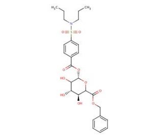 Probenecid Acyl &beta;-D-Glucuronide Benzyl Ester - chemical structure image