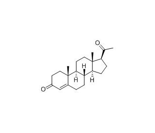 Progesterone (CAS 57-83-0) - chemical structure image