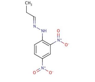 Propionaldehyde-2,4-dinitrophenylhydrazone (CAS 725-00-8) - chemical structure image
