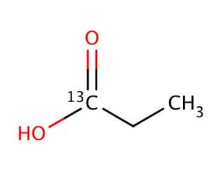 Propionic acid-1-13C (CAS 6212-69-7) - chemical structure image