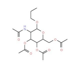 Propyl 2-acetamido-3,4,6-tri-O-acetyl-2-deoxy-b-D-glucopyranoside (CAS 98346-06-6) - chemical structure image