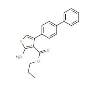 Propyl 2-amino-4-(1,1&prime;-biphenyl-4-yl)thiophene-3-carboxylate - chemical structure image