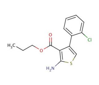 Propyl 2-amino-4-(2-chlorophenyl)thiophene-3-carboxylate - chemical structure image