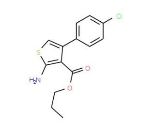 Propyl 2-amino-4-(4-chlorophenyl)thiophene-3-carboxylate - chemical structure image