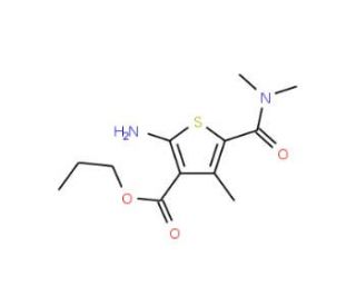 Propyl 2-amino-5-[(dimethylamino)carbonyl]-4-methylthiophene-3-carboxylate - chemical structure image