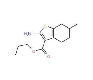 Propyl 2-amino-6-methyl-4,5,6,7-tetrahydro-1-benzothiophene-3-carboxylate - chemical structure image