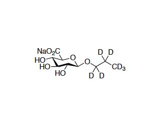 Propyl-d7 &beta;-D-Glucuronide Sodium Salt (CAS 17685-07-3) - chemical structure image