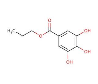 Propyl gallate (CAS 121-79-9) - chemical structure image