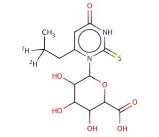 Propylthiouracil-d5 N-&beta;-D-Glucuronide Sodium Salt - chemical structure image
