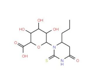 Propylthiouracil N-&beta;-D-Glucuronide (CAS 33987-24-5) - chemical structure image