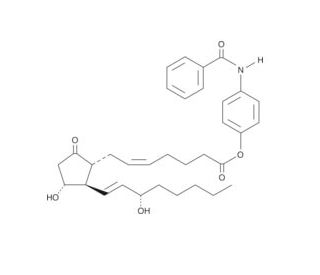 Prostaglandin E2 p-benzamidophenyl ester (CAS 57790-53-1) - chemical structure image