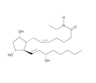 Prostaglandin F2α ethyl amide (CAS 54130-36-8) - chemical structure image