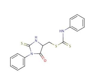 PTH-(S-phenylthiocarbamyl)cysteine (CAS 4094-50-2) - chemical structure image