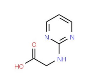 (pyrimidin-2-ylamino)acetic acid (CAS 79858-46-1) - chemical structure image