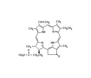 Pyropheophorbide-a methyl ester (CAS 6453-67-4) - chemical structure image