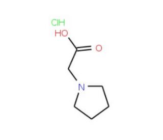 Pyrrolidin-1-yl-acetic acid hydrochloride (CAS 6628-74-6) - chemical structure image