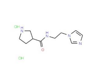 Pyrrolidine-3-carboxylic acid (2-imidazol-1-yl-ethyl)-amide dihydrochloride - chemical structure image