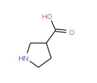 Pyrrolidine-3-carboxylic acid (CAS 59378-87-9) - chemical structure image