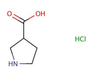 Pyrrolidine-3-carboxylic acid hydrochloride (CAS 953079-94-2) - chemical structure image