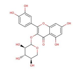Quercetin-3-D-xyloside (CAS 549-32-6) - chemical structure image